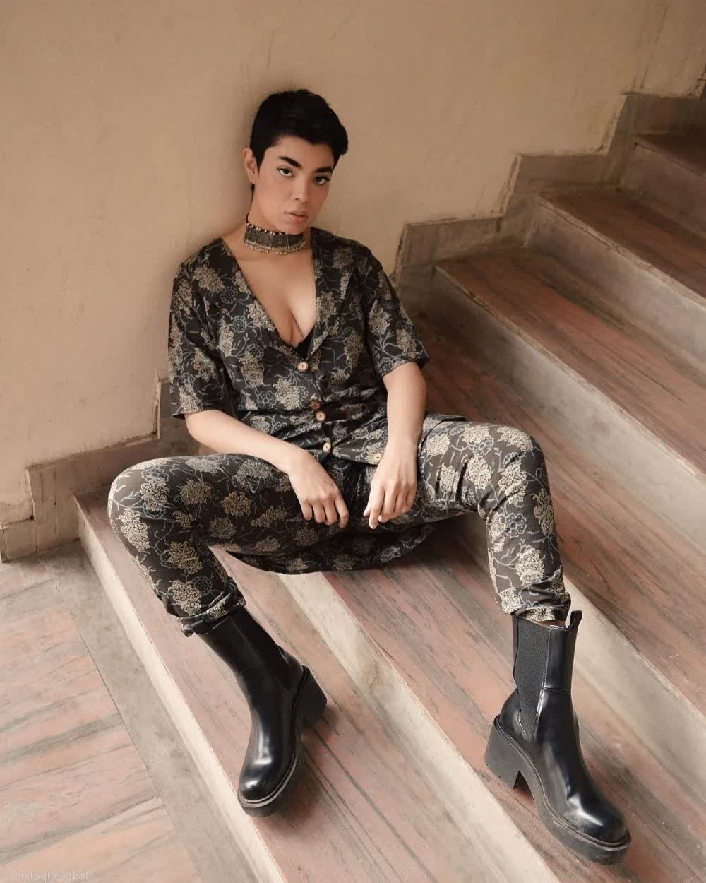 Dhaak Black Ajrakh Co-Ordinated Set