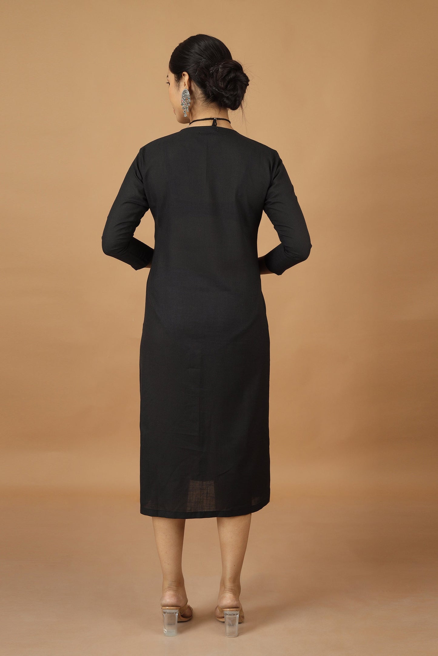 Folklore Black Ahir Embroidery Dress