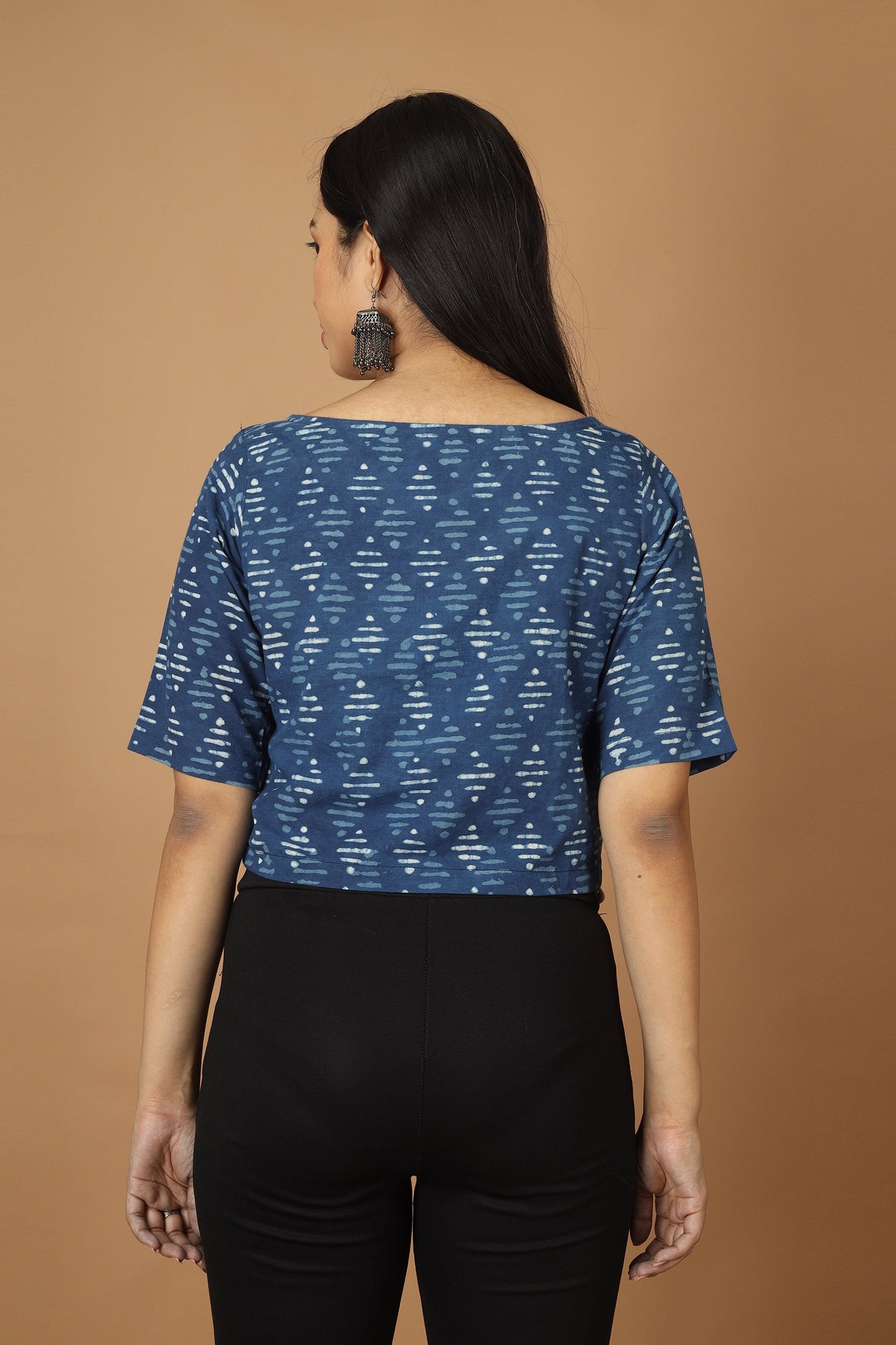 Tryasra Dabu Indigo Top