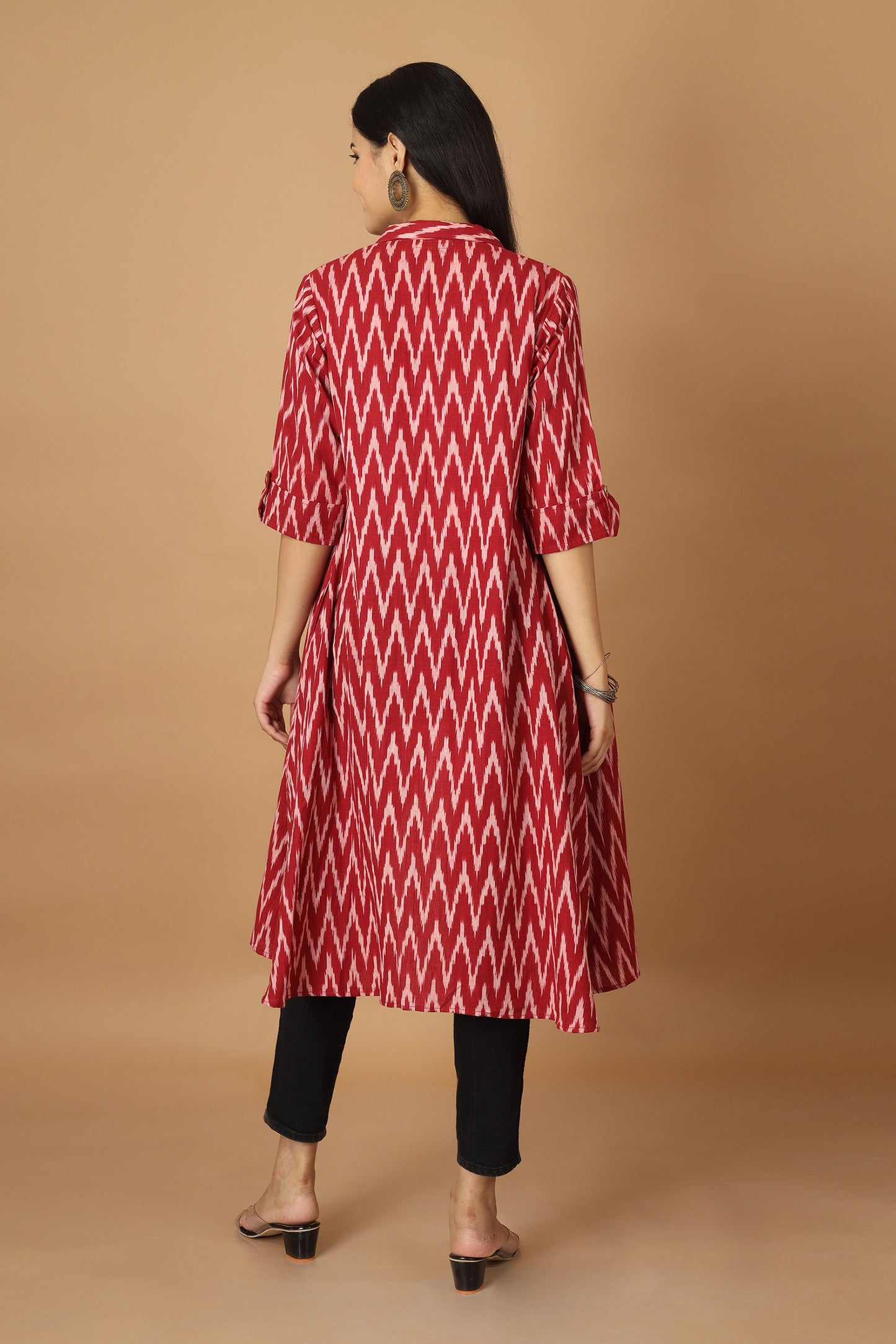 Shaam Red Ikat Dress