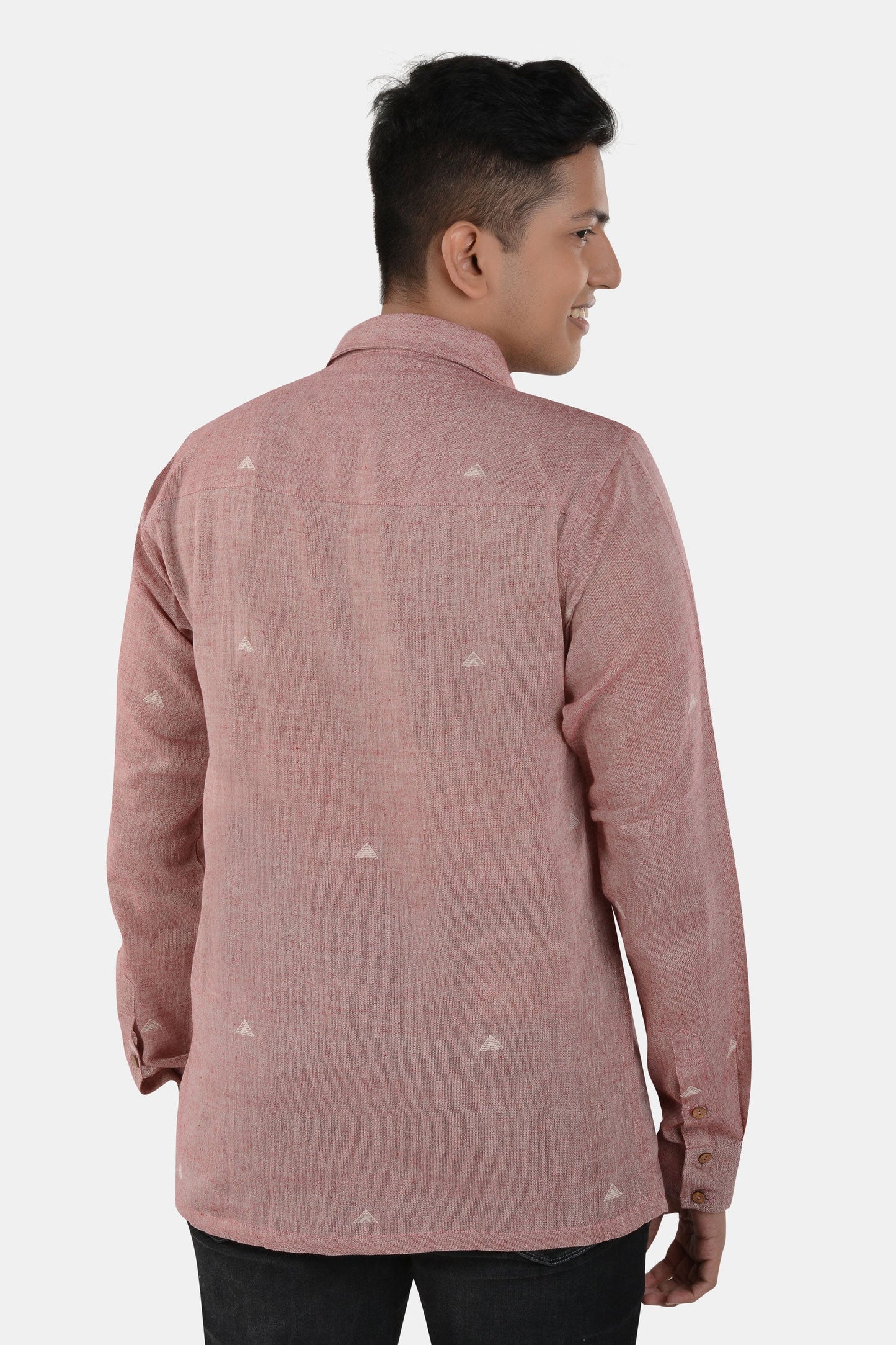 Sanjh Red Kala Cotton Shirt