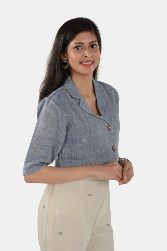 Savera Blue Kala Cotton Top