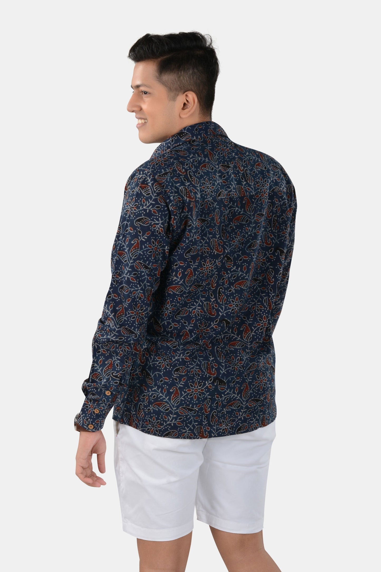 Siroi Blue Ajrakh Shirt