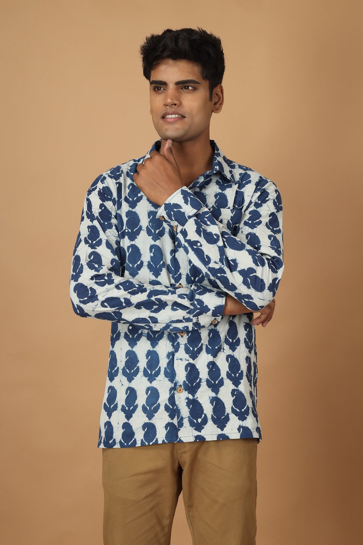 Pattrika Dabu Indigo Mens Shirt