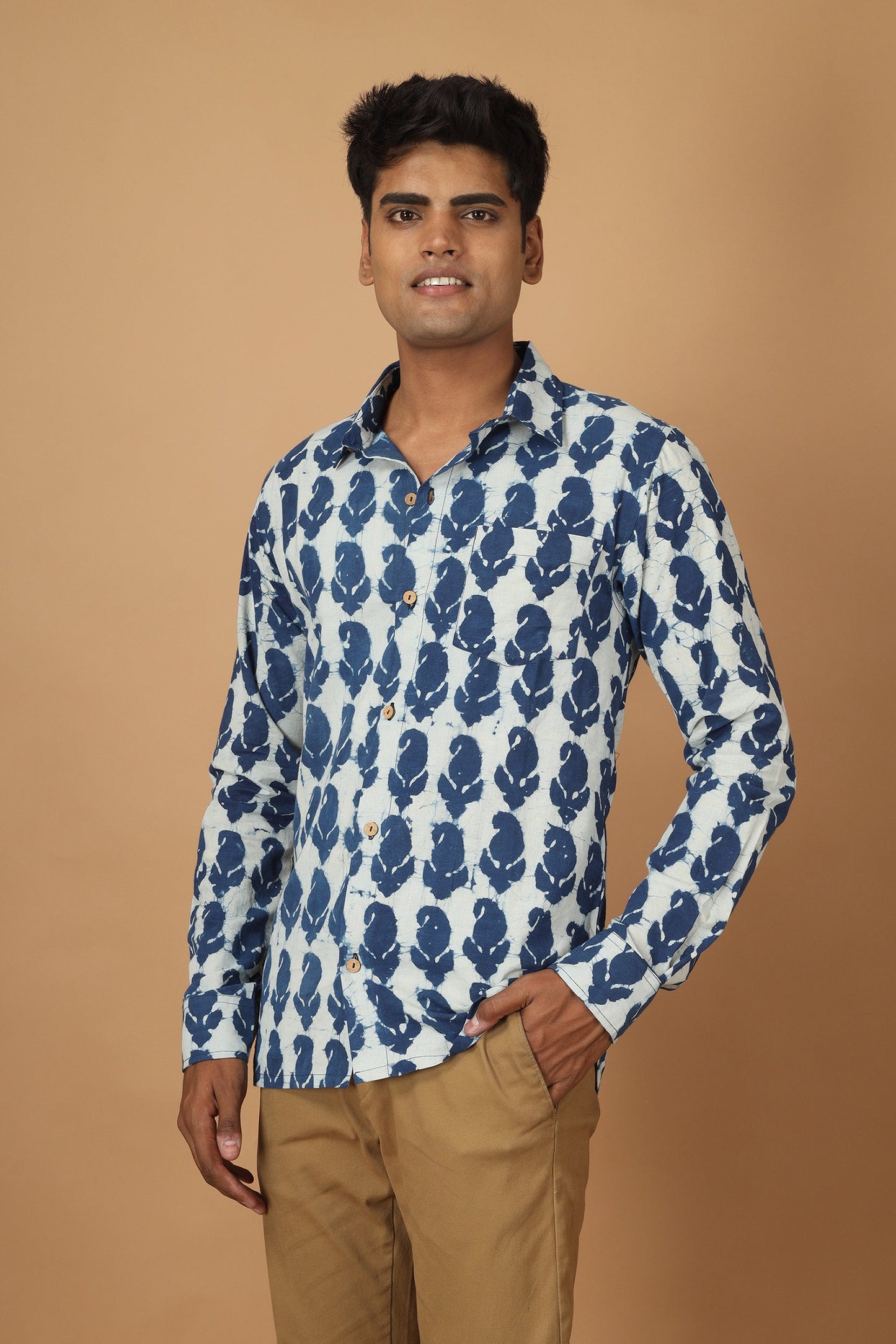 Pattrika Dabu Indigo Mens Shirt