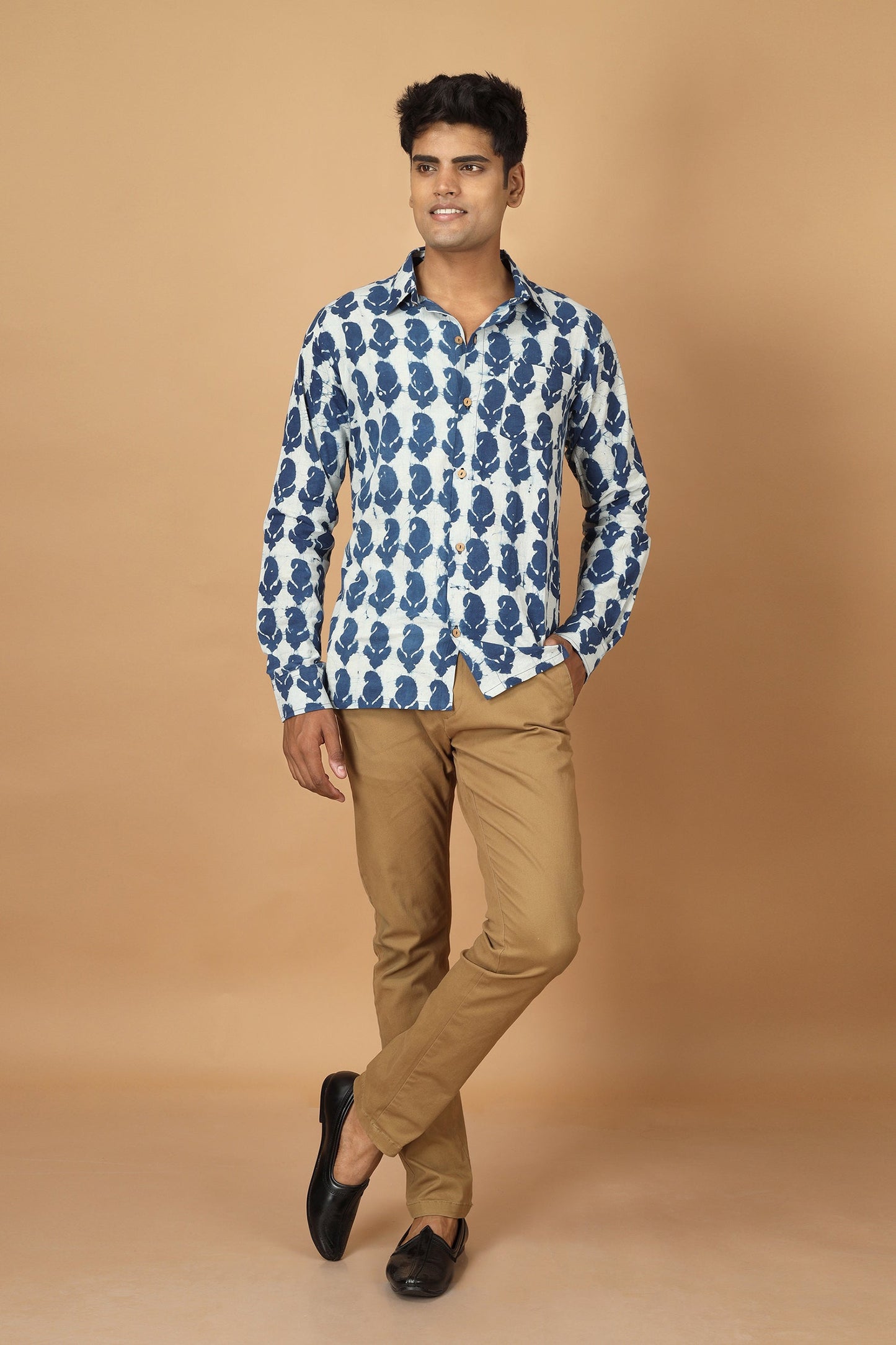 Pattrika Dabu Indigo Mens Shirt