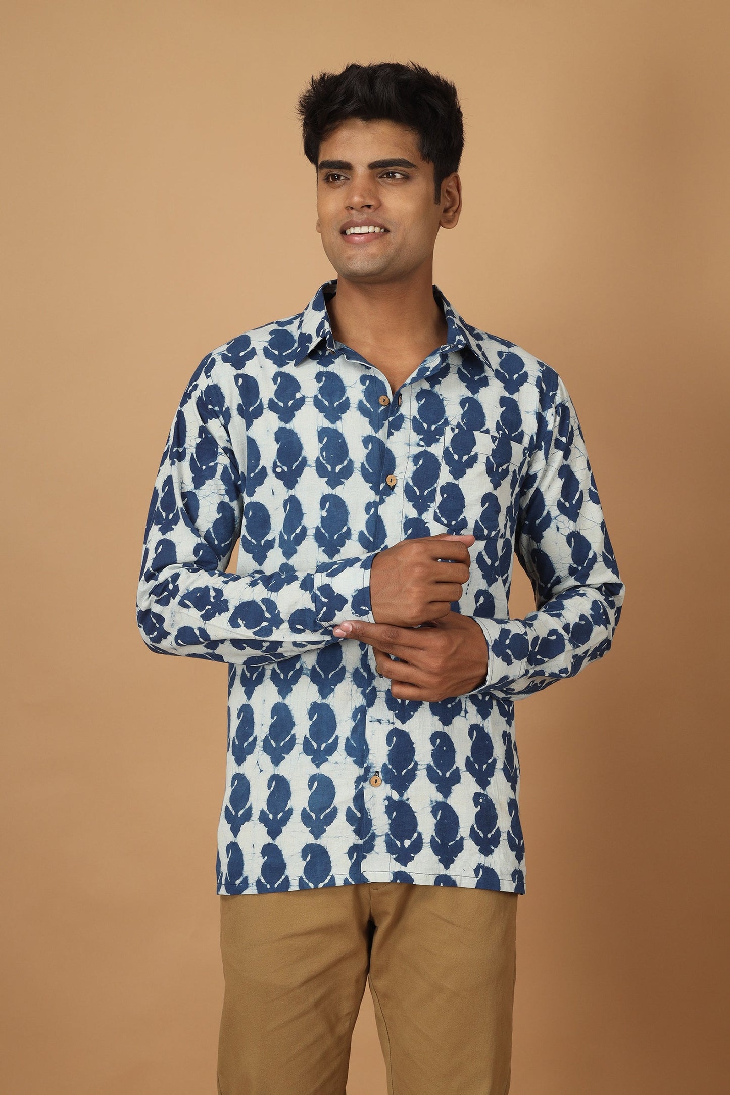 Pattrika Dabu Indigo Mens Shirt