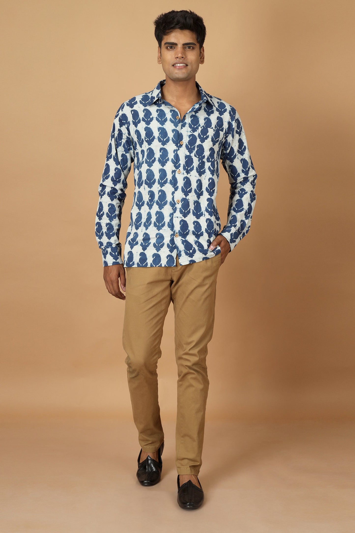 Pattrika Dabu Indigo Mens Shirt