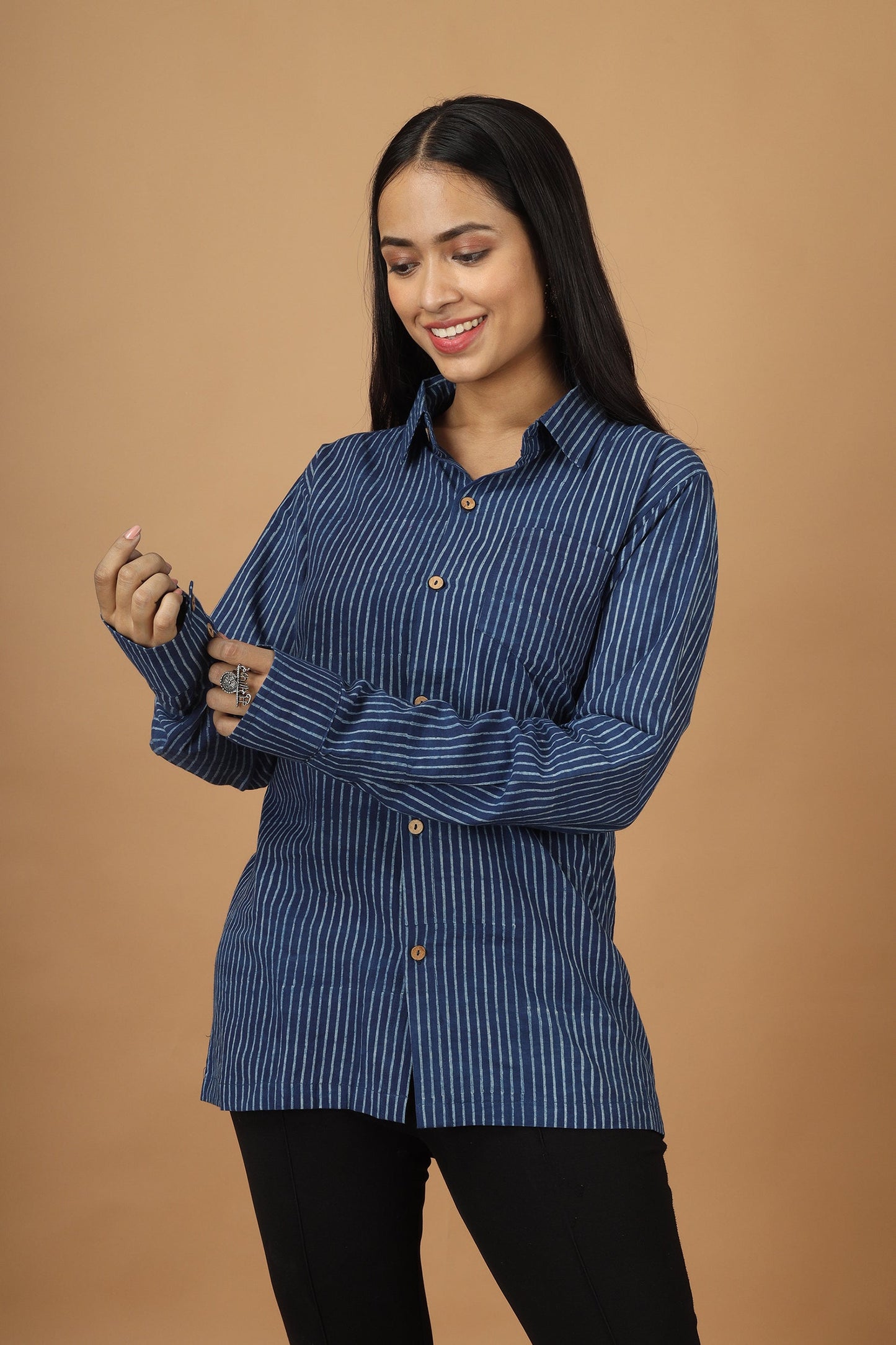 Rekh Dabu Indigo Womens Shirt