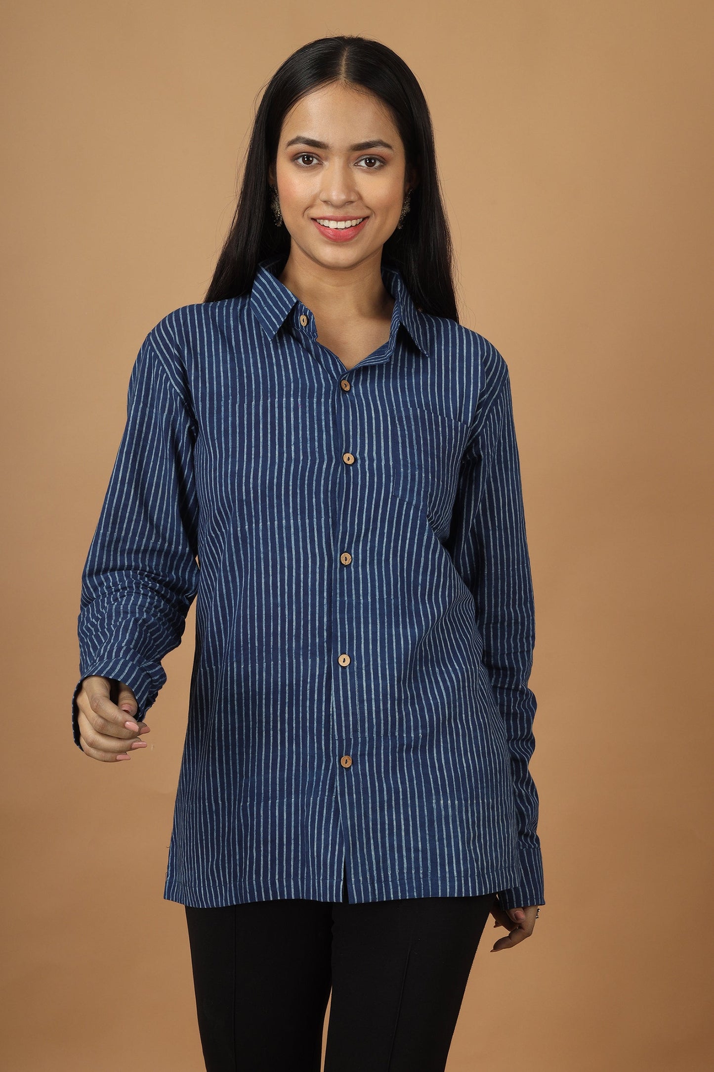 Rekh Dabu Indigo Womens Shirt