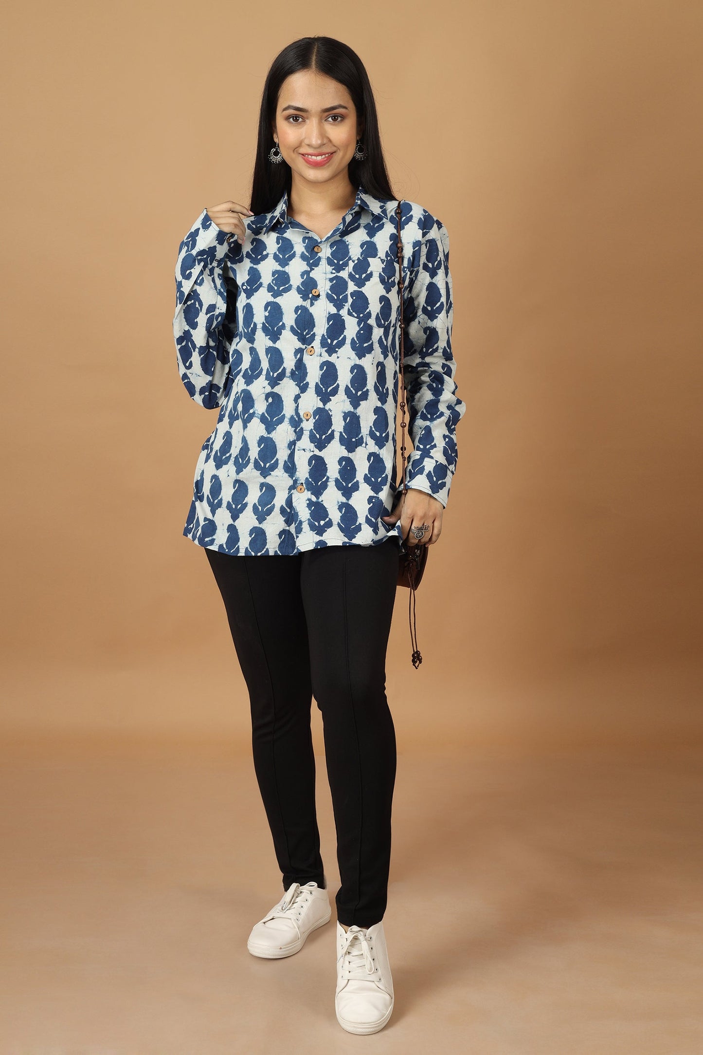 Pattrika Dabu Indigo Womens Shirt