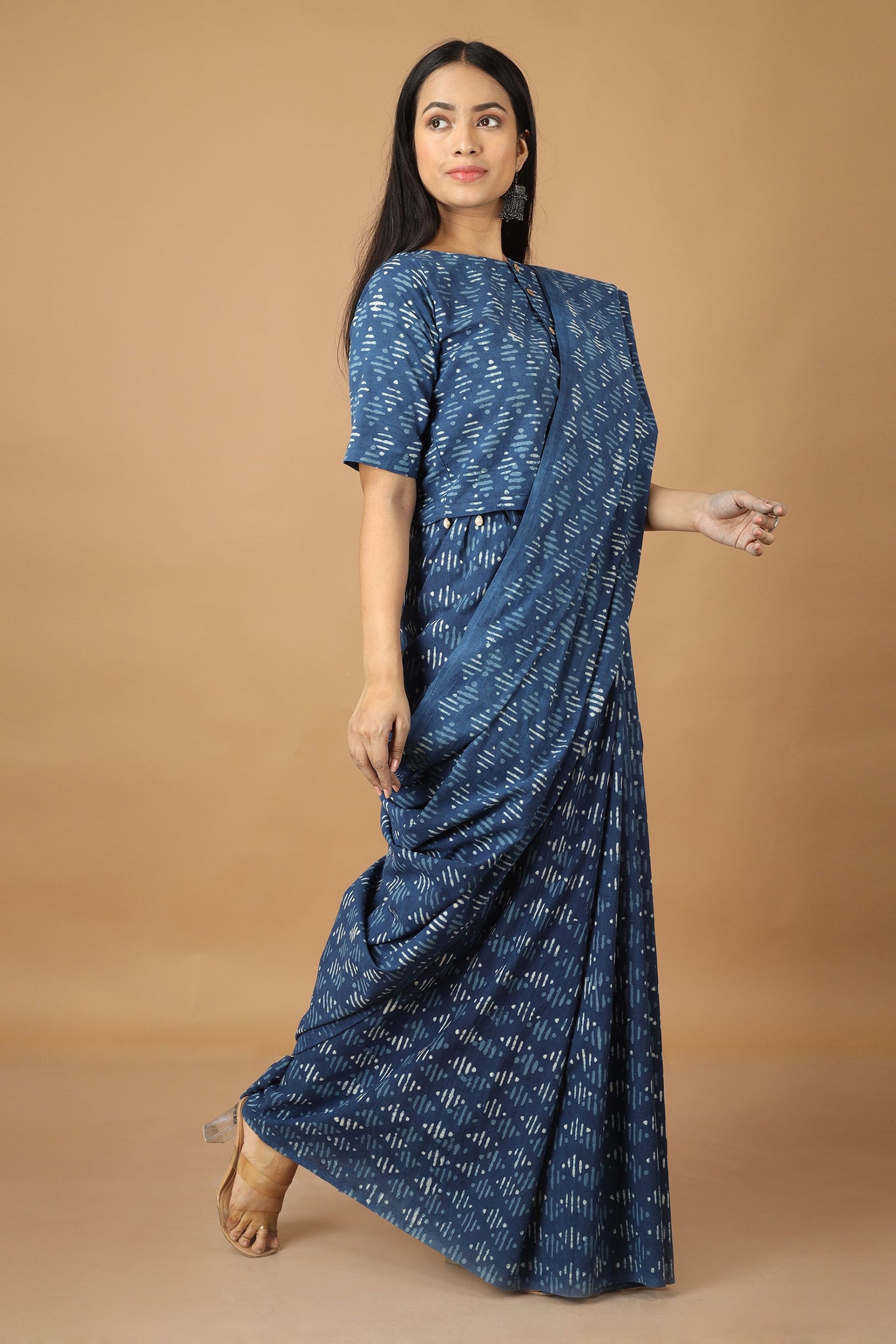 Tryasra Dabu Indigo Co-Ordinated Set