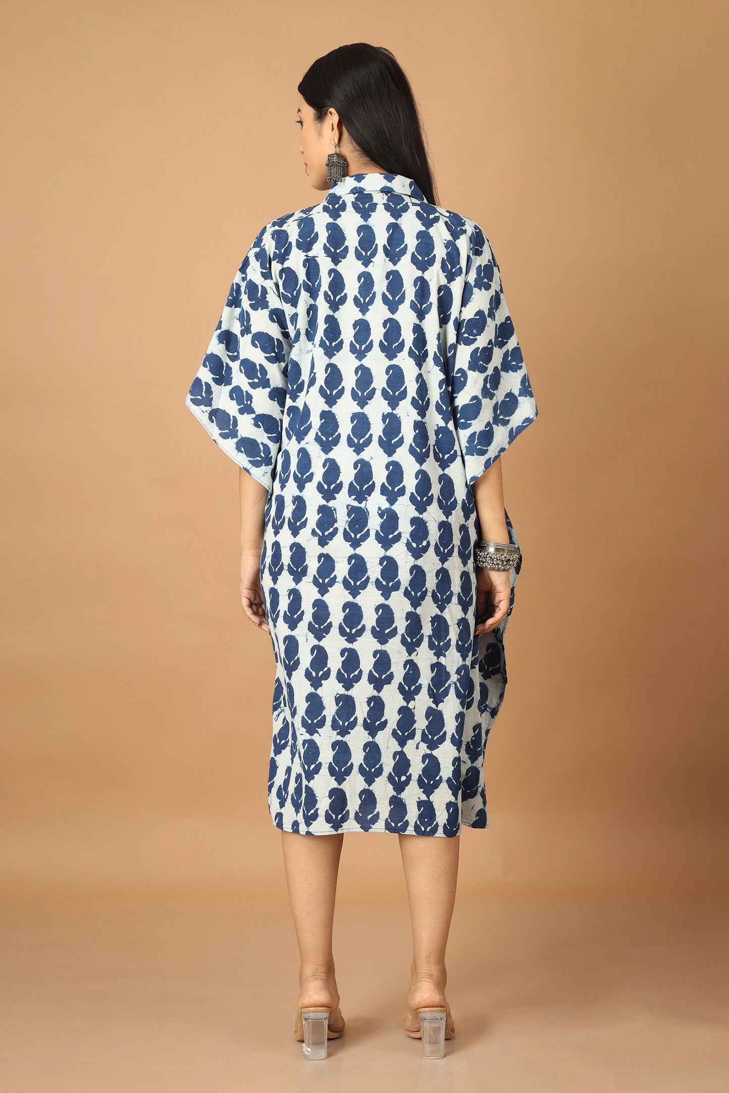 Pattrika Dabu Indigo Kaftan