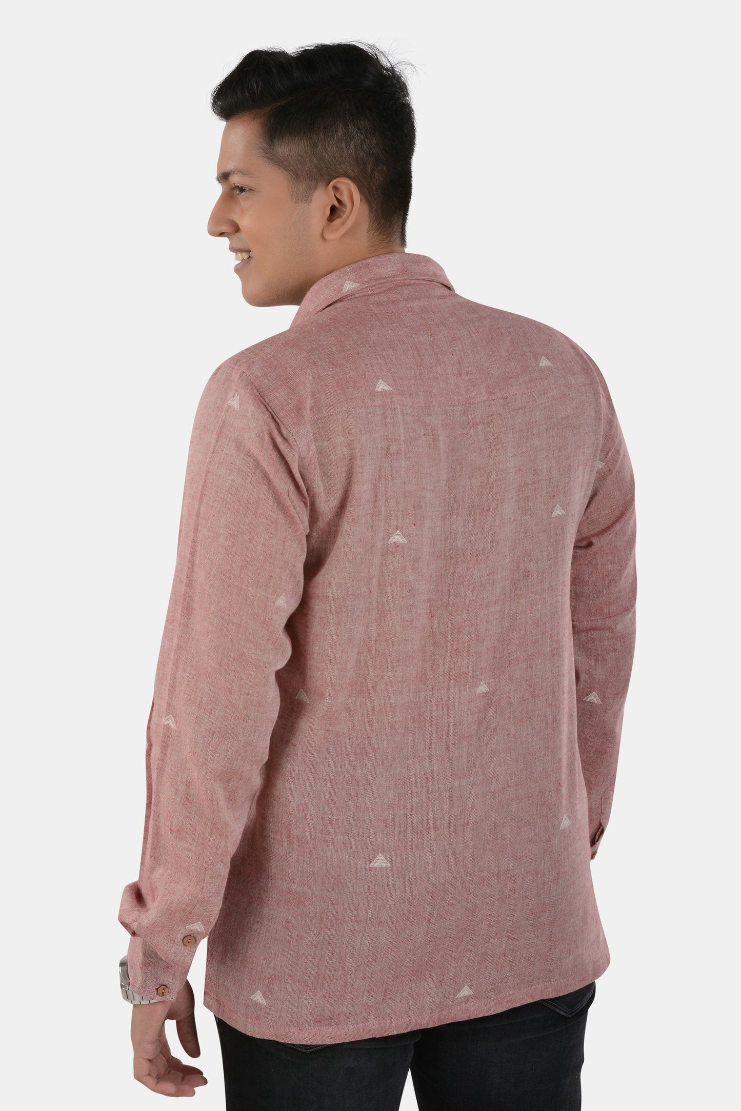 Sanjh Red Kala Cotton Shirt