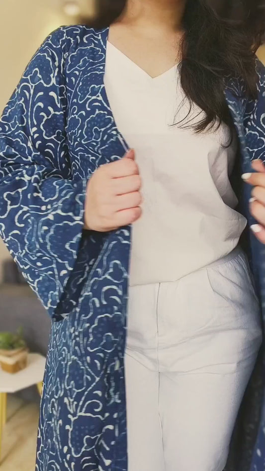 Bageecha Dabu Indigo Jacket